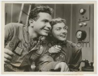 6f1561 TOM CORBETT SPACE CADET TV 7x9 still 1951 c/u of happy Frankie Thomas & Margaret Garland!
