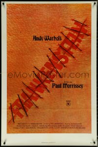 6f0751 ANDY WARHOL'S FRANKENSTEIN 2D 1sh 1974 Paul Morrissey, great image of title in stitches!