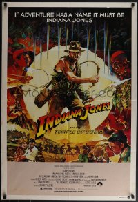 6f0386 INDIANA JONES & THE TEMPLE OF DOOM Aust 1sh 1984 montage art of Harrison Ford by Vaughan!