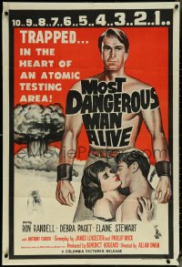 6f0392 MOST DANGEROUS MAN ALIVE Aust 1sh 1961 10 seconds of atomic testing changed him, ultra rare!