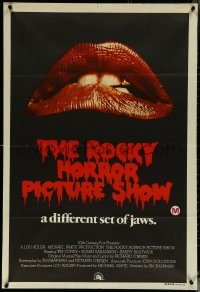 6f0399 ROCKY HORROR PICTURE SHOW Aust 1sh 1975 lips image, a different set of jaws, ultra rare!