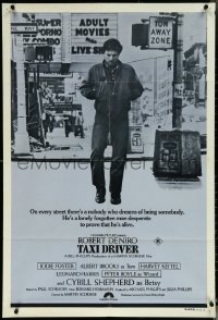 6f0401 TAXI DRIVER Aust 1sh 1976 De Niro walking in New York City, Martin Scorsese, rare!