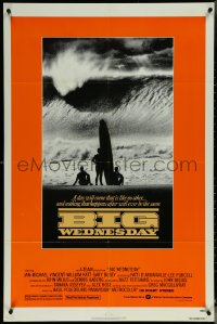 6f0780 BIG WEDNESDAY 1sh 1978 John Milius classic surfing movie, silhouette of surfers on beach!