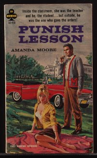6f1400 PUNISH LESSON paperback book 1965 in the classroom, she was the teacher and he, the student!