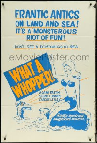 6f1354 WHAT A WHOPPER Canadian 1sh 1963 sexy mermaids and the Loch Ness Monster, ultra rare!