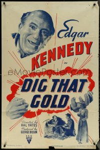 6f0848 DIG THAT GOLD 1sh 1948 wacky Edgar Kennedy looks for buried treasure, Lake, ultra rare!