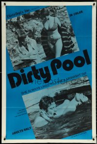6f0852 DIRTY POOL 1sh 1970 Neola Graef, sexy Uschi Digard, swimming pool sex!