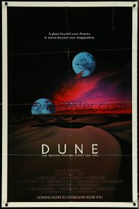 6f0867 DUNE advance 1sh 1984 David Lynch sci-fi classic, two moons over the desert planet Arrakis!