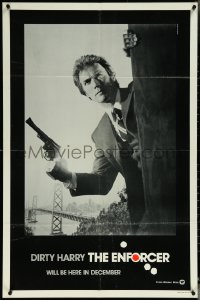 6f0879 ENFORCER teaser 1sh 1976 classic image of Clint Eastwood as Dirty Harry holding .44 magnum!