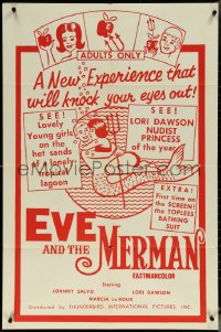 6f0883 EVE & THE MERMAN 1sh 1965 fish & nudity, see Lori Dawson nudist princess of the year!