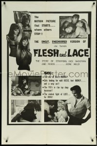 6f0905 FLESH & LACE 1sh 1964 Joe Sarno directed, Heather Hall, Judy Young, sexy images!