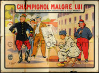 6f0019 CHAMPIGNOL MALGRE LUI French 4p 1933 Marin art of man painting soldier portrait, ultra rare!