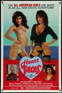 6f0963 HEART THROBS 1sh 1985 Ron Jeremy in Hawaiian xxx, sexy Gina Valentino, Lorri Smith!