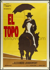 6f0131 EL TOPO Italian 1p 1974 Alejandro Jodorowsky Mexican bizarre cult classic, yellow style!