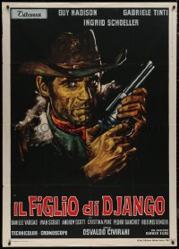 6f0245 RETURN OF DJANGO Italian 1p 1967 spaghetti western art of Guy Madison with gun, ultra rare!