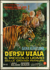 6f0179 DERSU UZALA Italian 2p 1976 Akira Kurosawa Oscar winner, different Ciriello tiger art!