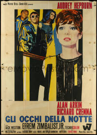 6f0217 WAIT UNTIL DARK Italian 2p 1968 blind Audrey Hepburn is terrorized by Alan Arkin, different!