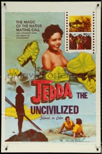 6f1003 JEDDA THE UNCIVILIZED 1sh 1956 the native mating call was stronger than civilization!