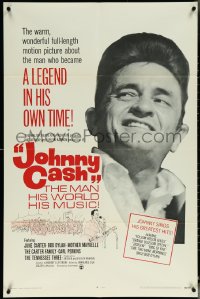 6f1008 JOHNNY CASH 1sh 1969 great portrait of most famous country music star!