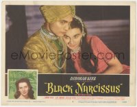 6f0438 BLACK NARCISSUS LC #6 1947 Powell & Pressburger, best close up of Sabu & Jean Simmons!