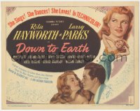 6f0407 DOWN TO EARTH TC 1946 Rita Hayworth, Larry Parks, she sings, dances & loves in Technicolor!