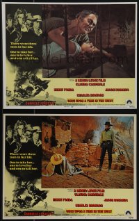 6f0716 ONCE UPON A TIME IN THE WEST 2 LCs 1969 Sergio Leone, Henry Fonda w/ Cardinale, Bronson!