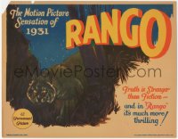6f0497 RANGO LC 1931 Ernest B. Schoedsack, different tiger art, stranger than fiction, ultra rare!