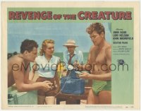 6f0499 REVENGE OF THE CREATURE LC #2 1955 great c/u of guys in swimsuits injecting clam with serum!