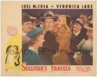6f0513 SULLIVAN'S TRAVELS LC 1941 Veronica Lake & Joel McCrea surrounded, Preston Sturges, rare!