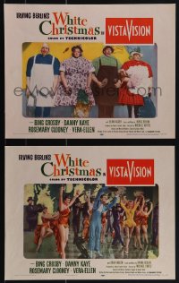 6f0731 WHITE CHRISTMAS 2 LCs 1954 wacky Crosby, Kaye, Clooney, Vera-Ellen, Irving Berlin classic!