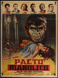 6f0313 PACTO DIABOLICO Mexican poster 1969 Jaime Salvador's Pacto diabolico, horror art!