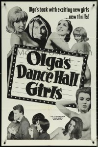 6f1125 OLGA'S DANCE HALL GIRLS 1sh 1969 Eldridge is back in title role w/exciting new girls, rare!