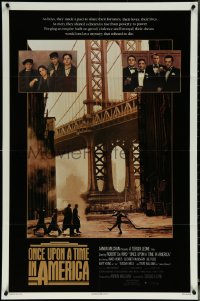 6f1128 ONCE UPON A TIME IN AMERICA advance 1sh 1984 De Niro, Woods, Sergio Leone, cast old & young!