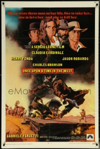6f1129 ONCE UPON A TIME IN THE WEST 1sh 1969 Sergio Leone, Cardinale, Fonda, Bronson, Robards!