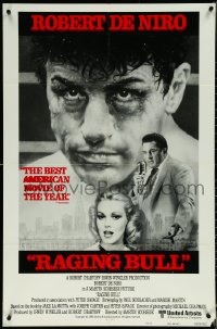 6f1169 RAGING BULL style B int'l 1sh 1980 Hagio art of De Niro, Martin Scorsese boxing classic!