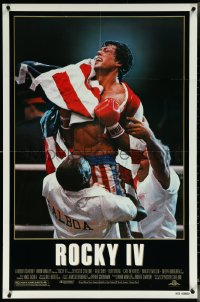 6f1194 ROCKY IV 1sh 1985 heavyweight champ Sylvester Stallone in boxing ring!
