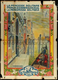 6f0298 LONELY PRINCESS 39x55 special poster 1913 art of Clara Kimball Young in Venice, ultra rare!
