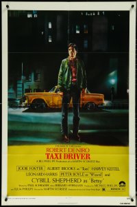 6f1277 TAXI DRIVER 1sh 1976 classic Peellaert art of Robert De Niro, directed by Martin Scorsese!