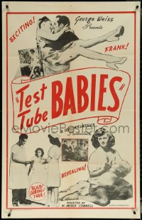 6f1291 TEST TUBE BABIES 1sh 1948 exciting & revealing story about artificial insemination, rare!