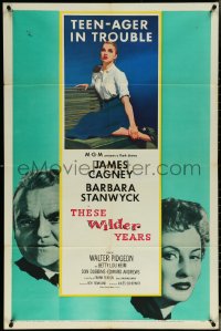 6f1295 THESE WILDER YEARS 1sh 1956 James Cagney & Barbara Stanwyck have a teenager in trouble!
