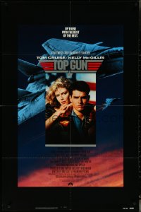 6f1311 TOP GUN 1sh 1986 great image of Tom Cruise & Kelly McGillis, Navy fighter jets!