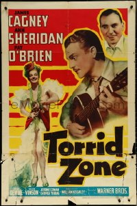 6f1312 TORRID ZONE 1sh 1940 James Cagney plays guitar for sexiest dancer Ann Sheridan, Pat O'Brien