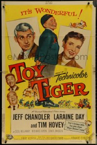 6f1317 TOY TIGER 1sh 1956 Jeff Chandler, Laraine Day, Tim Hovey has the world by the heart!