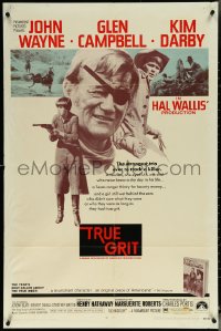 6f1320 TRUE GRIT 1sh 1969 John Wayne as Rooster Cogburn, Kim Darby, Glen Campbell