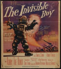 6f0087 INVISIBLE BOY signed WC 1957 by Richard Eyer, Mort Kunstler art of Robby the Robot, rare!