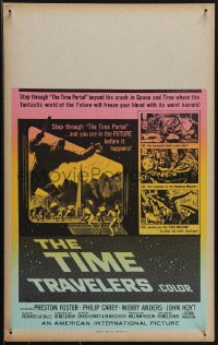 6f0104 TIME TRAVELERS Benton WC 1964 Reynold Brown sci-fi art of the crack in space and time, rare!