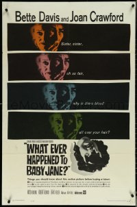 6f1355 WHAT EVER HAPPENED TO BABY JANE? 1sh 1962 Robert Aldrich, Bette Davis & Joan Crawford!