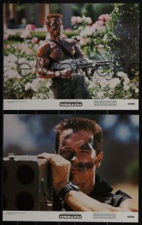 6f0552 COMMANDO 8 color 11x14 stills 1985 Arnold Schwarzenegger is going to make someone pay!