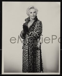 6f1659 BARBARA STANWYCK 2 deluxe 8x10 stills 1960s the sexy star in fur by Mark Engstead!