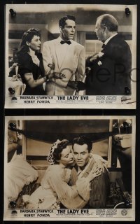 6f1458 LADY EVE 7 English FOH LCs 1941 Preston Sturges, Barbara Stanwyck & Henry Fonda, ultra rare!